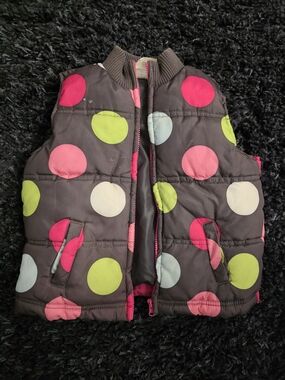 Adorable Spotted Puffy Vest - Toddler Size 2T/3T